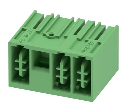Phoenix Contact, 10.16mm Pitch, 3 Way, Pluggable Terminal Block, Header, 1716858
