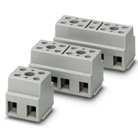 Phoenix Contact Terminal Block, 3-Way, 57A, Screw Termination