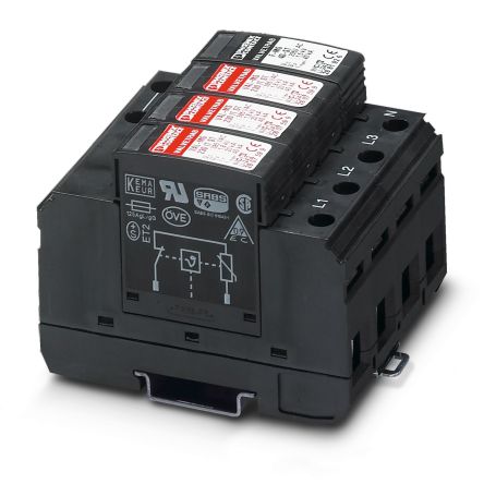 Phoenix Contact, VAL-MS 320/3+1 Surge Arrester 230 V ac Maximum Voltage Rating Surge Arrester