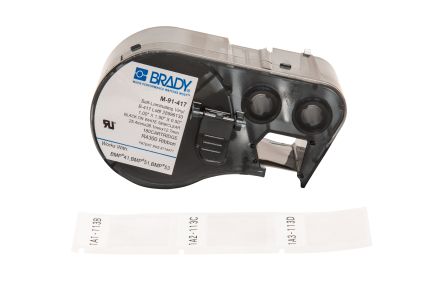 Brady Etiquette X 25,4 Mm Noir Sur Transparent/blanc