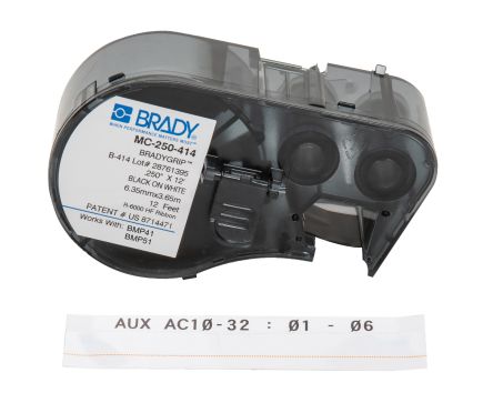 Brady B-414 Grip Etikett Schwarz Für BMP41 Label Printer, BMP51 Label Printer Auf Weiß