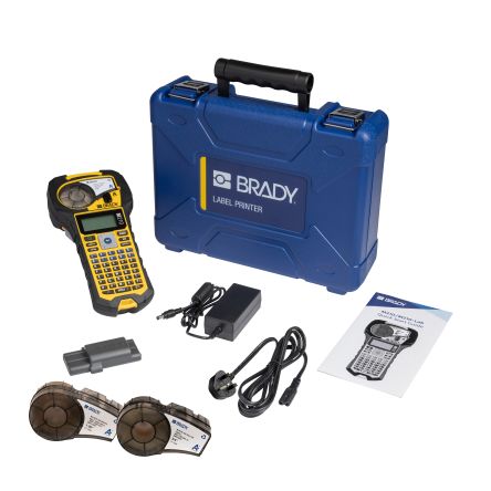 Brady Kit Stampante Per Etichette Portatile M210, ABC, Largh. 19.05mm Max, Spina Tipo G - UK