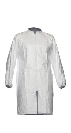 DuPont Bata De Laboratorio Desechable Unisex De Color Blanco, Talla XL