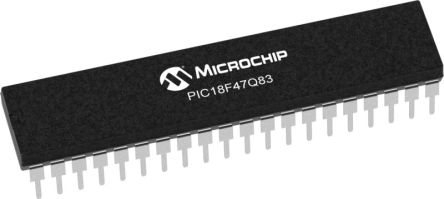 Microchip Microcontrolador MCU PIC18F47Q83-I/P, Núcleo PIC De 8bit, 64MHZ, PDIP De 40 Pines