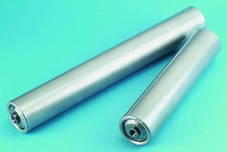 Rollezy Zinc Plated Steel Round Conveyor Roller Female 76mm Dia. X 300mm L, Steel, 20mm Spindle, 308mm Overall Length