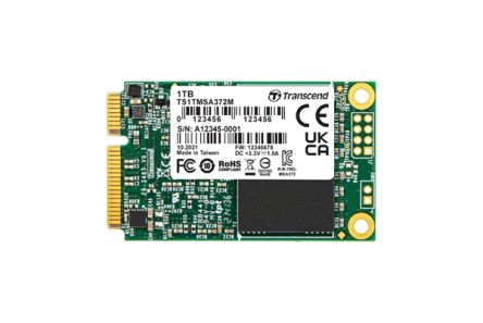 Transcend MSA372I, MSATA Intern SSD-Laufwerk SATA III Industrieausführung, MLC, 128 GB, SSD