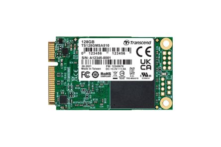 Transcend MSA510, MSATA Intern SSD-Laufwerk SATA III Industrieausführung, SuperMLC, 128 GB, SSD