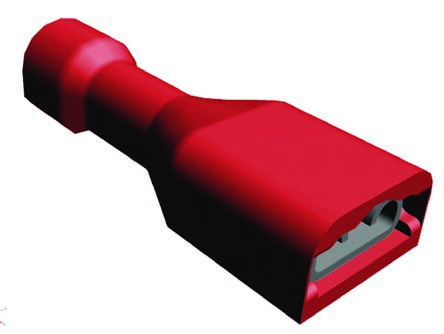 TE Connectivity Ultra-Fast Plus .187 Flachsteckhülse, Rot, Isoliert, 4.75 X 0.81mm, Buchse, 0.3mm² - 0.8mm², 22AWG Min