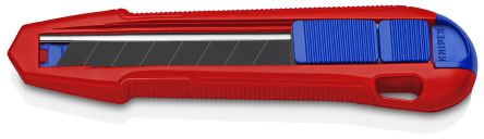 Knipex 90 10 165 BK Taschenmesser, Mehrzweckmittel, Schneidklinge, 118mm, Höhensicher Einziehbar