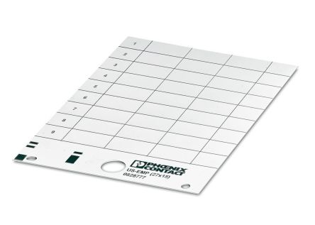 Phoenix Contact, US-EMP (27X15) Snap-in Markers for use with BLUEMARK ID, BLUEMARK ID COLOR, THERMOMARK CARD,