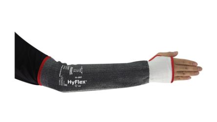 Ansell HyFlex Black, White Reusable HPPE Arm Protector For Automotive Industry, Machinery & Equipment Industry, Metal