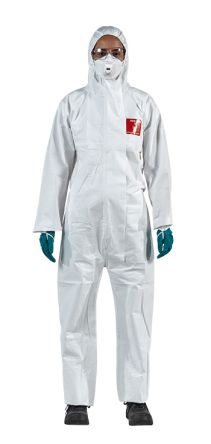 Ansell WH25T-00111-05 White Yes Polypropylene Protective Hood, Resistant To Aerosols, Light Sprays, Liquids, Solid