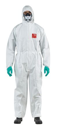 Ansell WH25W-00111-02 White Yes Polypropylene Protective Hood, Resistant To Aerosols, Light Sprays, Solid Particles