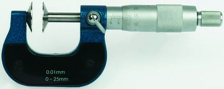 RS PRO, Mikrometer Spezial-Messschraube Metrisch, 0mm Bis 25mm / ±0,01 Mm, DKD/DAkkS-kalibriert