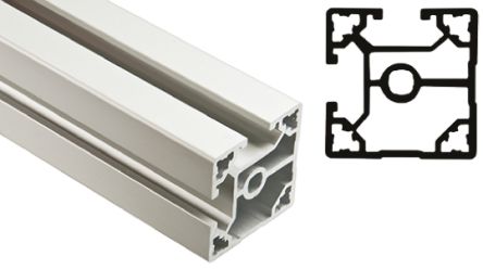 FlexLink Silver Aluminium Profile Strut, 44 X 44 Mm, 11mm Groove, 1000mm Length, Series XC