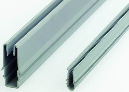 FlexLink Grey PVC Cover Strip, 11mm Groove Size, 3m Length