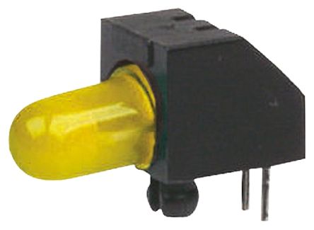 Marl LED Anzeige PCB-Montage Gelb 1 X LEDs THT Rechtwinklig 2-Pins 2,1 V