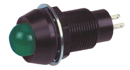 Marl LED Schalttafel-Anzeigelampe Grün 12V Dc, Montage-Ø 12.7mm, Lötanschluss