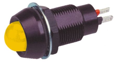 Marl LED Schalttafel-Anzeigelampe Gelb 110V Ac, Montage-Ø 12.7mm, Lötanschluss