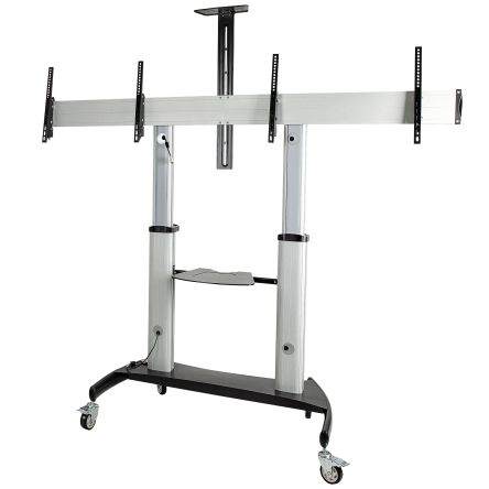 StarTech.com Floor Mounting Mobile TV Stand for 2 x Screen, 60in Screen Size