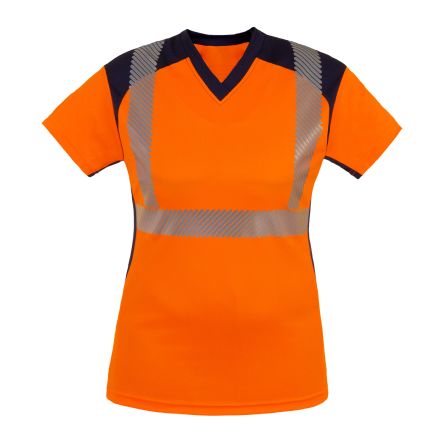 T2S Warnschutz T-Shirt Kurz Orange Damen Größe L Bahia