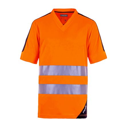 T2S Warnschutz T-Shirt Kurz Orange Unisex Größe XXL Krypton