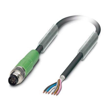 Phoenix Contact Straight Male M8 to Male M8 Sensor Actuator Cable, 10m