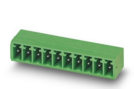 Phoenix Contact, 3.81mm Pitch, COMBICON MC, 4 Way, Right Angle, Pluggable Terminal Block, Header, Through Hole, Solder