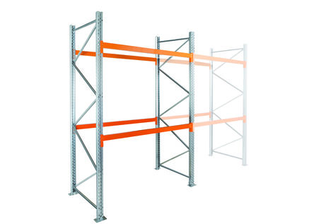 Manorga Steel Galvanised, Orange Storage Racking, 3000mm, 1825mm X 130mm X 1825mm