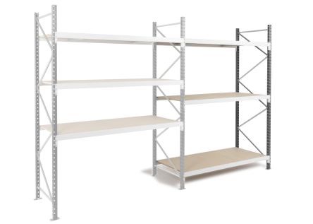 Manorga Steel Dark Grey, Light Grey Storage Racking, 2000mm, 1800mm X 100mm X 600mm