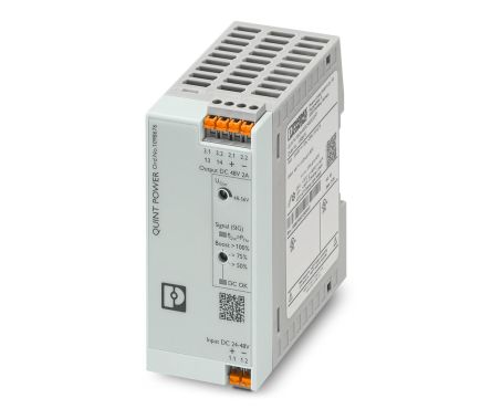 Phoenix Contact QUINT POWER DC-DC Converter, 48V dc/, 24 → 48 V dc Input, DIN Rail Mount