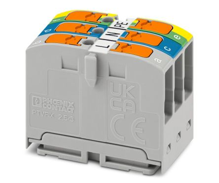 Phoenix Contact Distribution Block, 3 Way