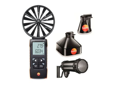 Testo 417 Kit 2 Anemometer Bis 20m/s, 0.01m/s, Luftvolumenstrom, Typ Flügelrad