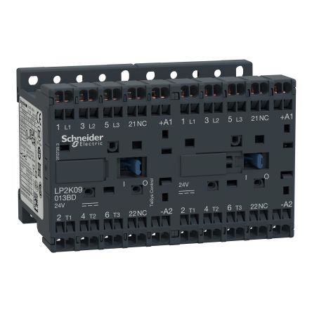 Schneider Electric TeSys K LP2K Wendeschütz / 24 V Spule, 3 -polig 1 Schließer, 1 Öffner / 9 A, Umkehrend