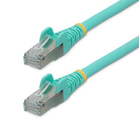 StarTech.com NLAQ Ethernetkabel Cat.6a, 10m, Hellblau Patchkabel, A RJ45 Geflecht Stecker, B RJ45, LSZH