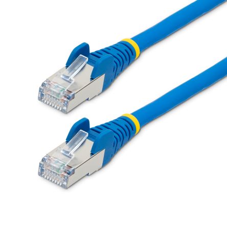 StarTech.com Cable Ethernet Cat6a Apantallado De Color Azul, Long. 2m, Funda De LSZH, Libre De Halógenos Y Bajo Nivel