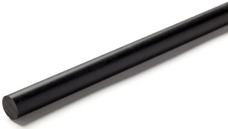 RS PRO Nylon-Rundstab, Nylon Schwarz 1.14g/cm³, Ø 16mm X 1m
