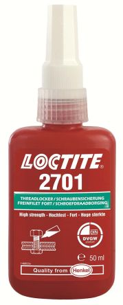 Loctite 2701 Schraubensicherungsklebstoff Anaerob Flüssig Grün 50 Ml, Hochfest Aushärtend In 12 H