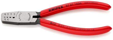 Knipex Hand Crimpzange 0.25mm² → 2,5mm² / 23 → 13AWG Für Drahtverschraubungen, 145 Mm