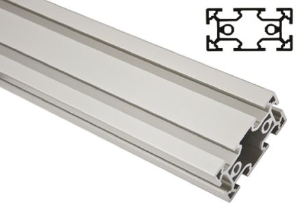 FlexLink Silver Aluminium Profile Strut, 44 X 88 Mm, 11mm Groove, 3000mm Length, Series XC