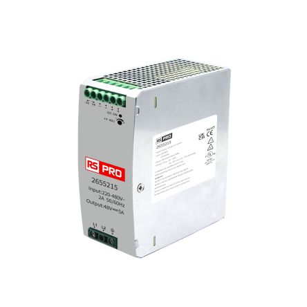 RS PRO DIN-Schienen Netzteil DIN-Schienen Netzteil 240W, 180 - 550V Ac, 48 - 55V / 5A