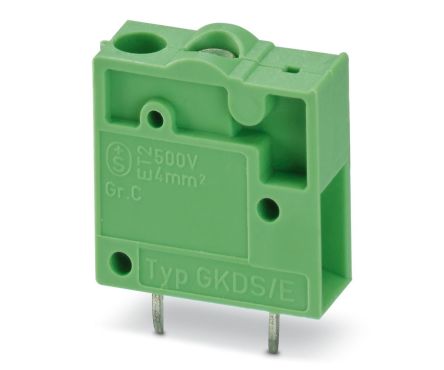 Phoenix Contact PCB Terminal Block, 7.5mm Pitch, Through Hole Mount, 1-Row