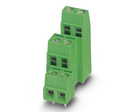 Phoenix Contact PCB Terminal Block, 5.08mm Pitch, Through Hole Mount, 3-Row