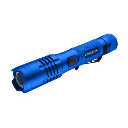 Observer Tools FL1000-B Akku Taschenlampe LED Blau Im Alu-Gehäuse, 1200 Lm / 270 M, 174 Mm