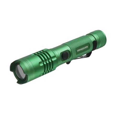Observer Tools FL1000-G Akku Taschenlampe LED Grün Im Alu-Gehäuse, 1200 Lm / 270 M, 174 Mm