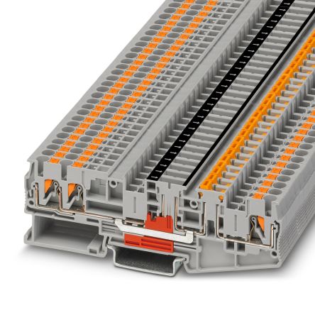 Phoenix Contact 1251104 Grey, 3-Level, Push In Termination