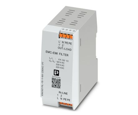 Phoenix Contact 6A 230 V ac, DIN Rail EMC Filter, Single Phase