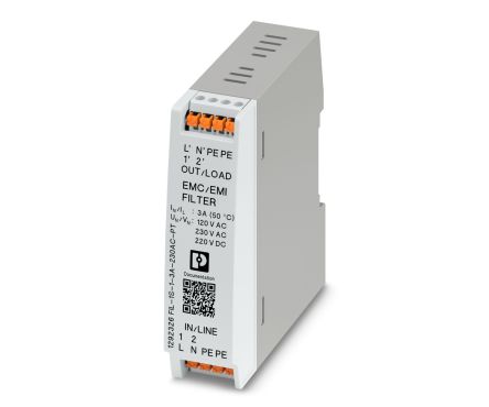 Phoenix Contact 3A 230 V ac, DIN Rail EMC Filter, Single Phase