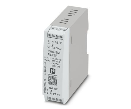 Phoenix Contact 1A 230 V ac, DIN Rail EMC Filter, Single Phase