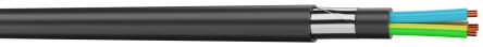 AXINDUS Armoured 2.5 mm² 5 Core Armoured Cable, Black Polyvinyl Chloride PVC, 100m
